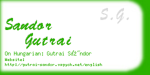 sandor gutrai business card